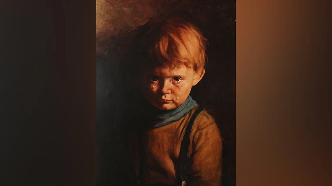 «Плачущий мальчик» Джованни Браголина — таинственные пожары. Фото © Wikipedia / Джованни Браголин