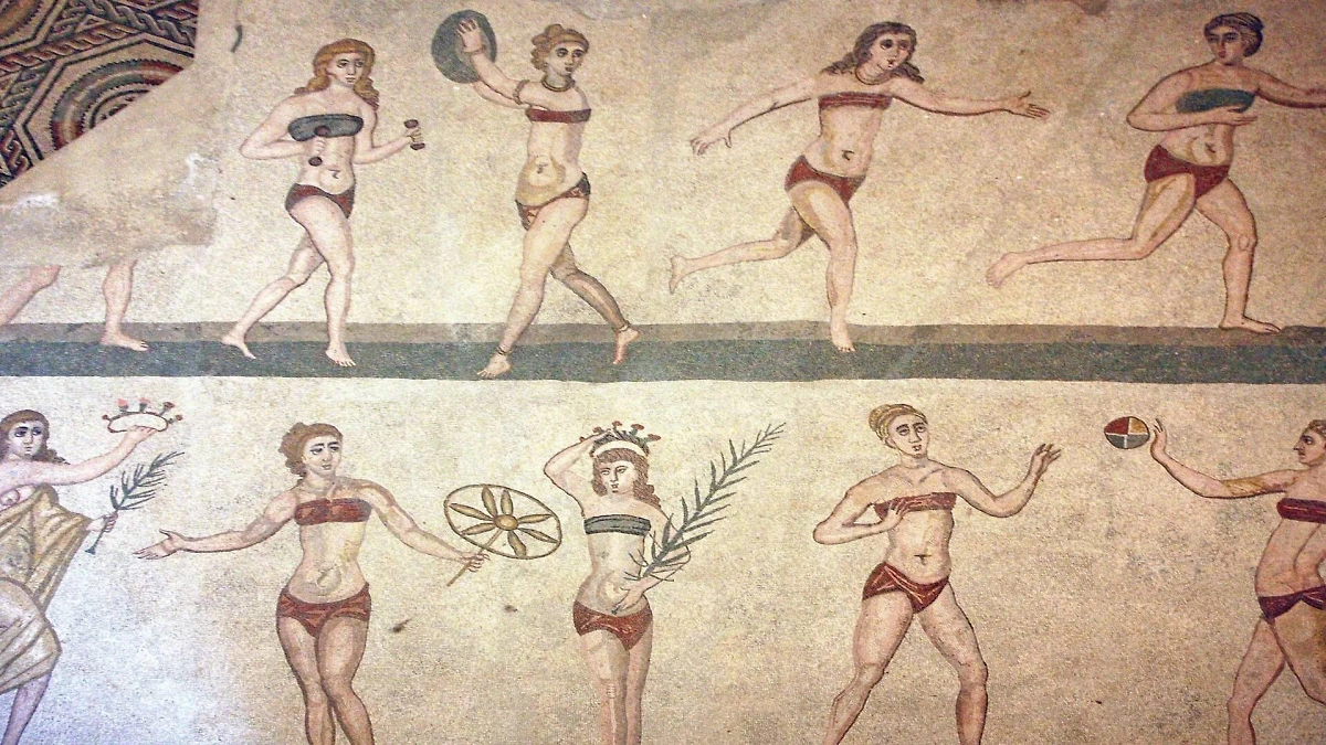 Девушки в бикини появились отнюдь не в 1940-х. Самый древний лифчик в мире — это Римская империя. Фото © Wikipedia / Kenton Greening