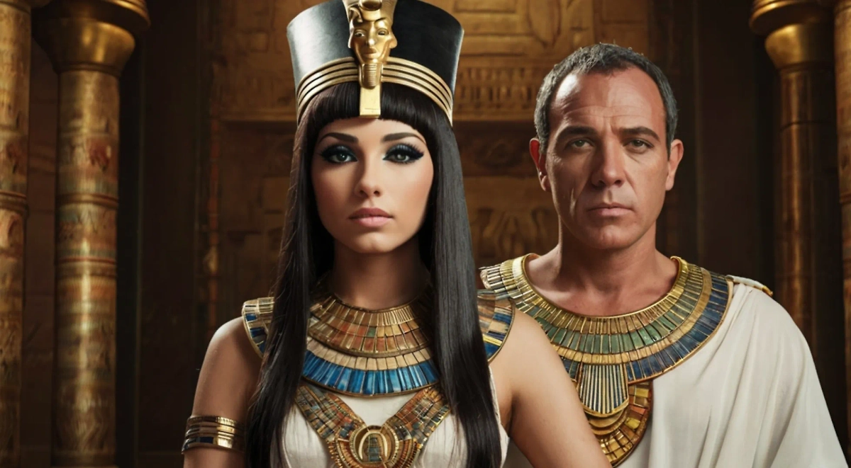 Юлий Цезарь не только устроил геноцид кельтов, он ещё и стал любовником Клеопатры, что приблизило завоевание Римом Египта.Фото © «Шедеврум»
