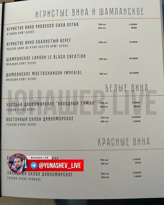 Блюда для гостей Российской энергетической недели. Фото © Telegram / Юнашев LIVE