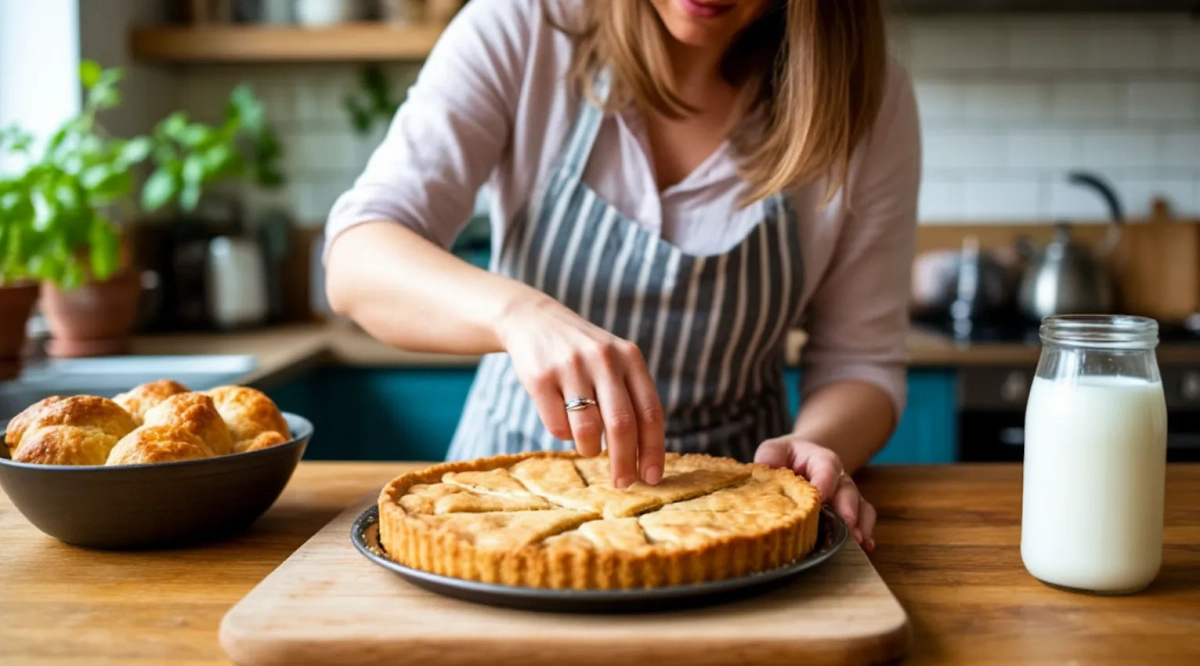 Шарлотка на кефире с яблоками: простой и вкусный рецепт. Фото © «Шедеврум»