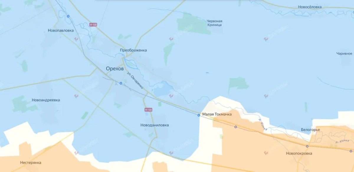 Карта СВО на 22 октября 2025 года. Армия России продвигается к Орехову Запорожской области. Фото © divgen.ru