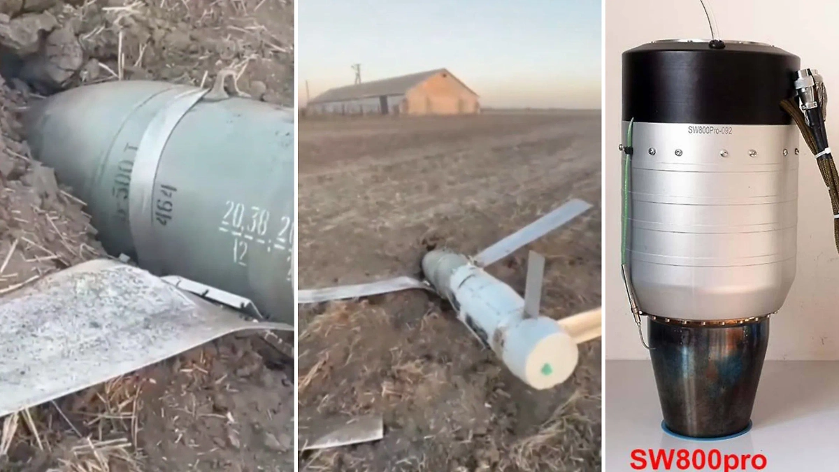 Российская бомба УМПК с удлинённой хвостовой частью и реактивным двигателем. Фото © Telegram / Кирилл Фёдоров / Война История Оружие