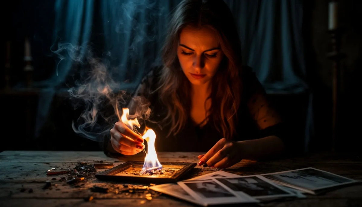 Что будет, если сжечь фотографию человека? Фото © «Шедеврум»