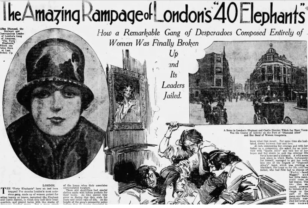 Банда «слоних», состоявшая из леди, шокировала викторианский Лондон ограблениями. Фото © homsk