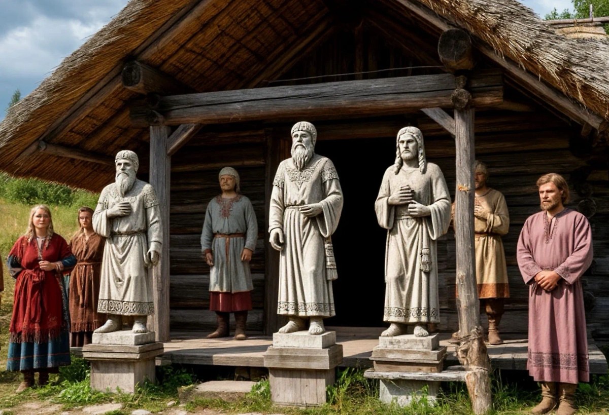 Осенние Деды в 2025 году пройдут в ноябре. Это традиционный праздник, который с нами ещё с древних славянских времён. Фото © «Шедеврум» 