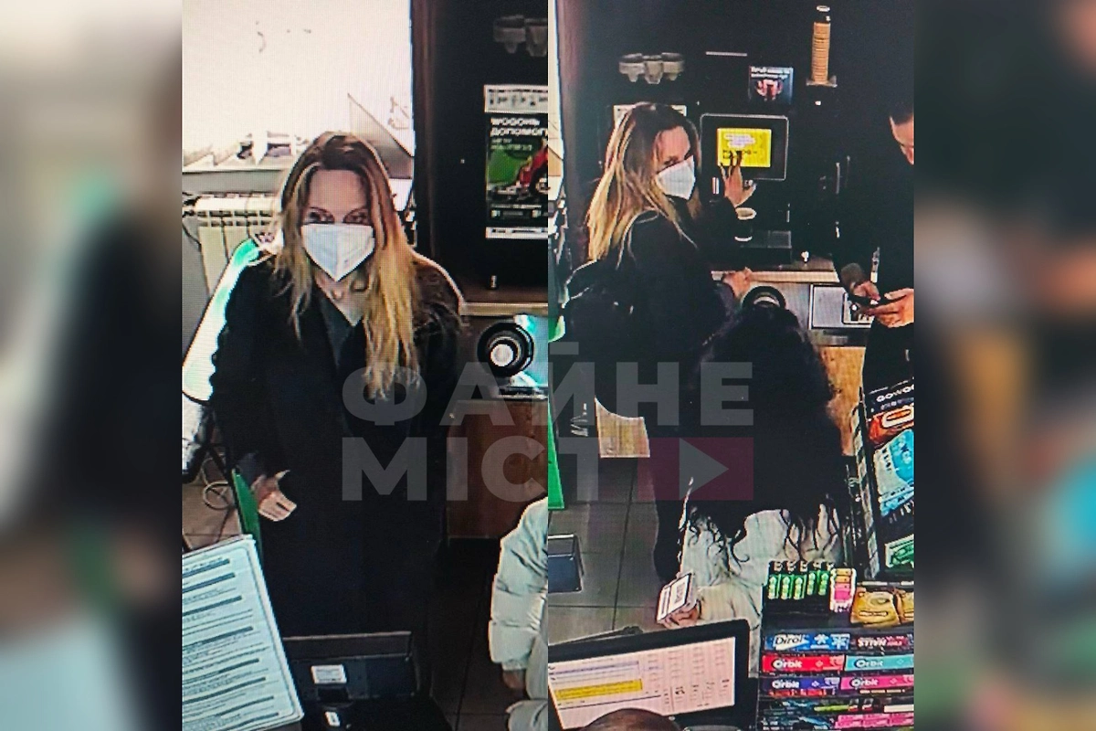 Голливудская актриса Анджелина Джоли на заправке в Тернополе. Фото © Telegram / Файне місто | Новини Тернополя