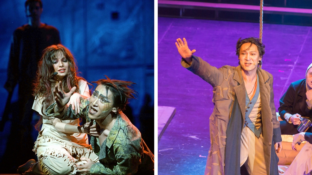 Сергей Ли исполнил роль нищего Клопена в русской постановке мюзикла «Нотр-Дам де Пари». Фото © РИА «Новости» / Ирина Каледина, © Wikipedia / Andrey Bagryansky / АНО «Музыкальное сердце театра»