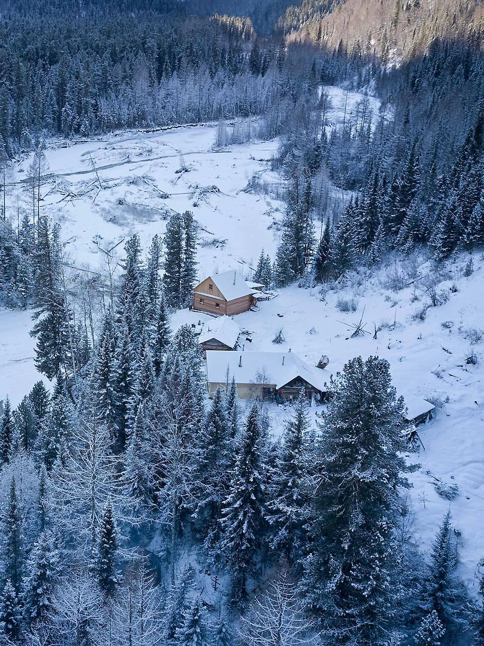 Хакасии река смыла баню и старый дом Агафьи Лыковой, но новый дом в порядке. Фото © Telegram / Фонд «Вольное дело»