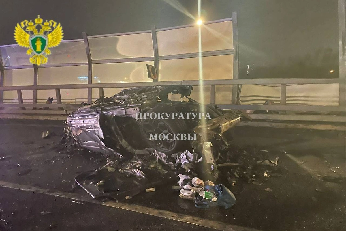 В результате ДТП погибли два человека. Фото © Telegram / Прокуратура Москвы