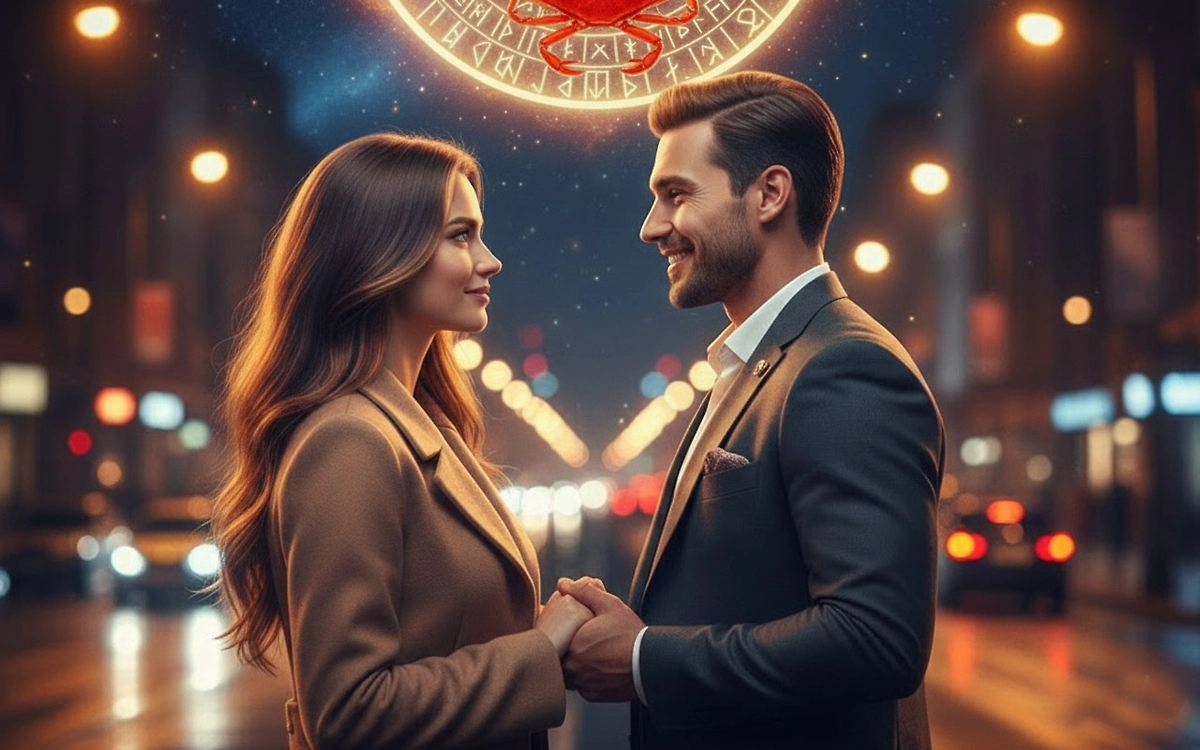 Любовный гороскоп на 2026 год Красной Лошади для знака зодиака Рак. Фото © Nano Banana AI