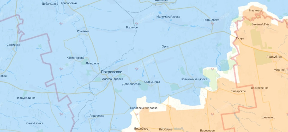 Карта зоны СВО на 4 ноября 2025 года. Фото © Telegram / DIVGEN 🚩 Карта СВО