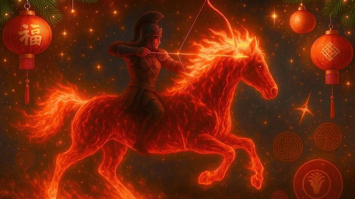 Год Красной Огненной Лошади и Стрелец: совместимость по китайскому гороскопу. Фото © Chat GPT