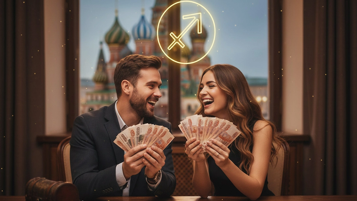 Финансовый гороскоп Стрелец на 2026 год Лошади.  Фото © Nano Banana AI