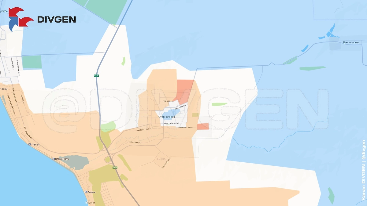 Карта СВО на 2 декабря 2025 года. Армия России ведёт бои в Степногорске. Фото © Telegram / DIVGEN 🚩Карты СВО
