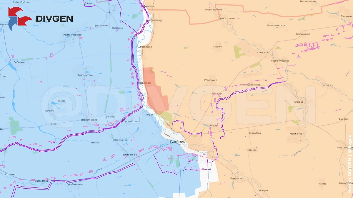 Карта СВО на 15 декабря 2025 года. Армия России освободила Варваровку. Фото © Telegram / DIVGEN 🚩 Карта СВО