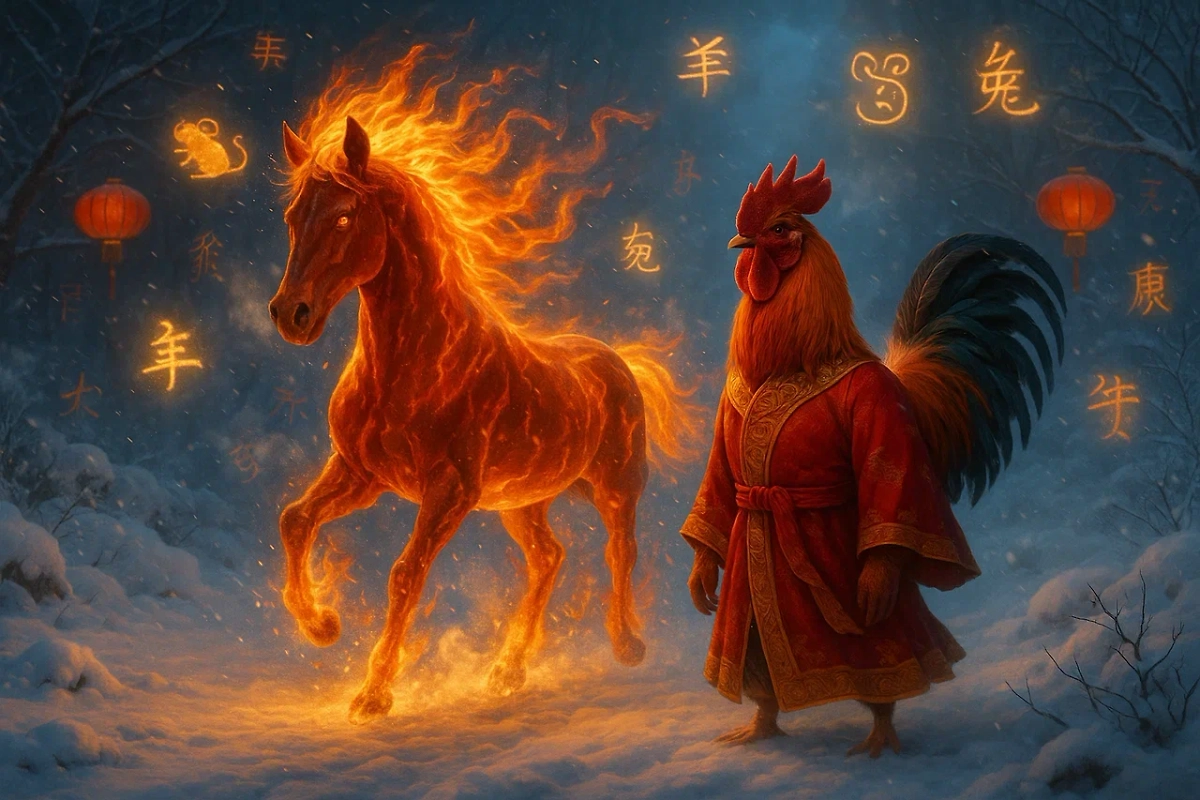 Китайский гороскоп 2026: чего ждать рождённым в год Петуха. Фото © Chat GPT