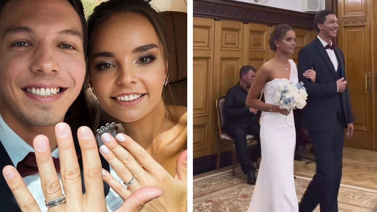 Сыграли свадьбу в 2025-м также гимнастка Дина Аверина и фигурист Дмитрий Соловьёв. Фото © Instagram (признан экстремистской организацией и запрещён на территории Российской Федерации) / dinaverina98