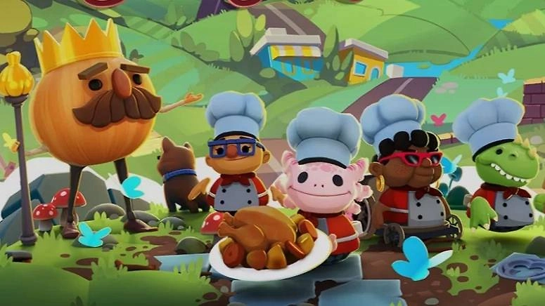Игра Overcooked! All You Can Eat — в ней вы с друзьями или родными становитесь поварами в экстремальных условиях. Новогодние каникулы 2026. Фото © Youtube / Nintendo of America