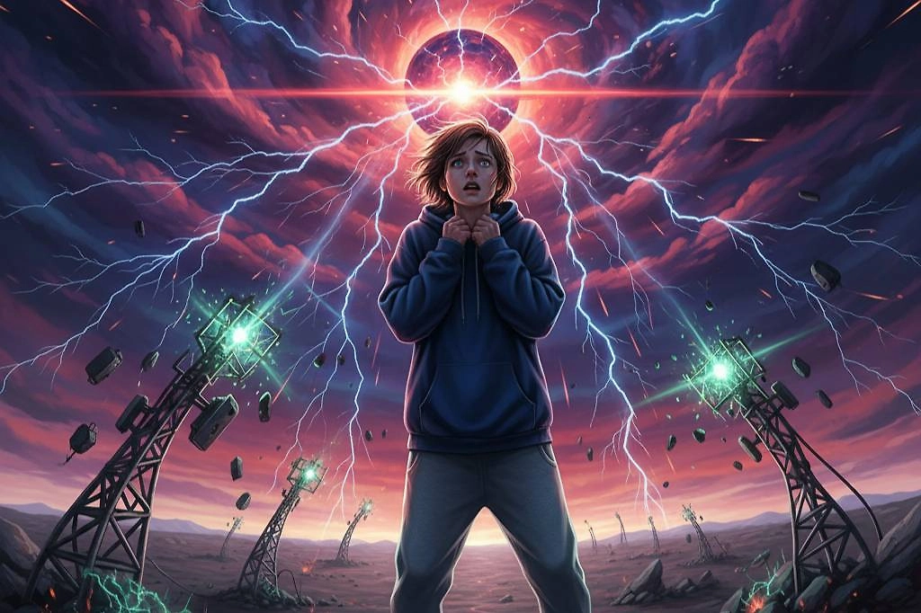 Как пережить магнитную бурю в декабре 2025 года? Как вообще пережить геомагнитное возмущение, начиная с G1? Фото © Gemini Nano Banana