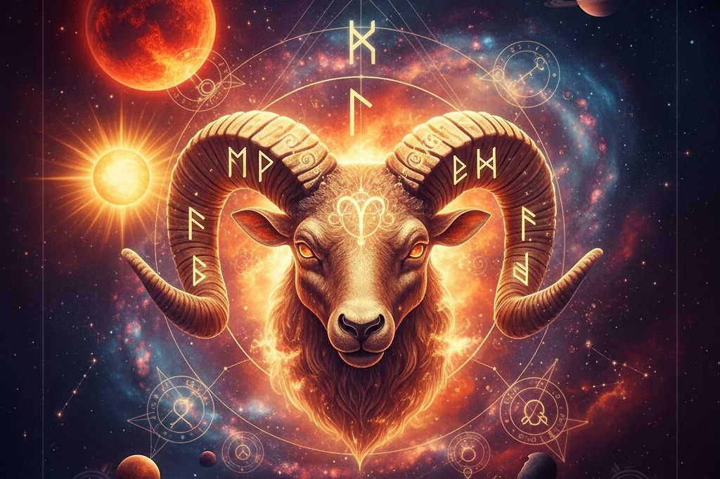 Рунический гороскоп: что ждёт знак зодиака Овен в 2026 году. Фото © Nano Banana AI
