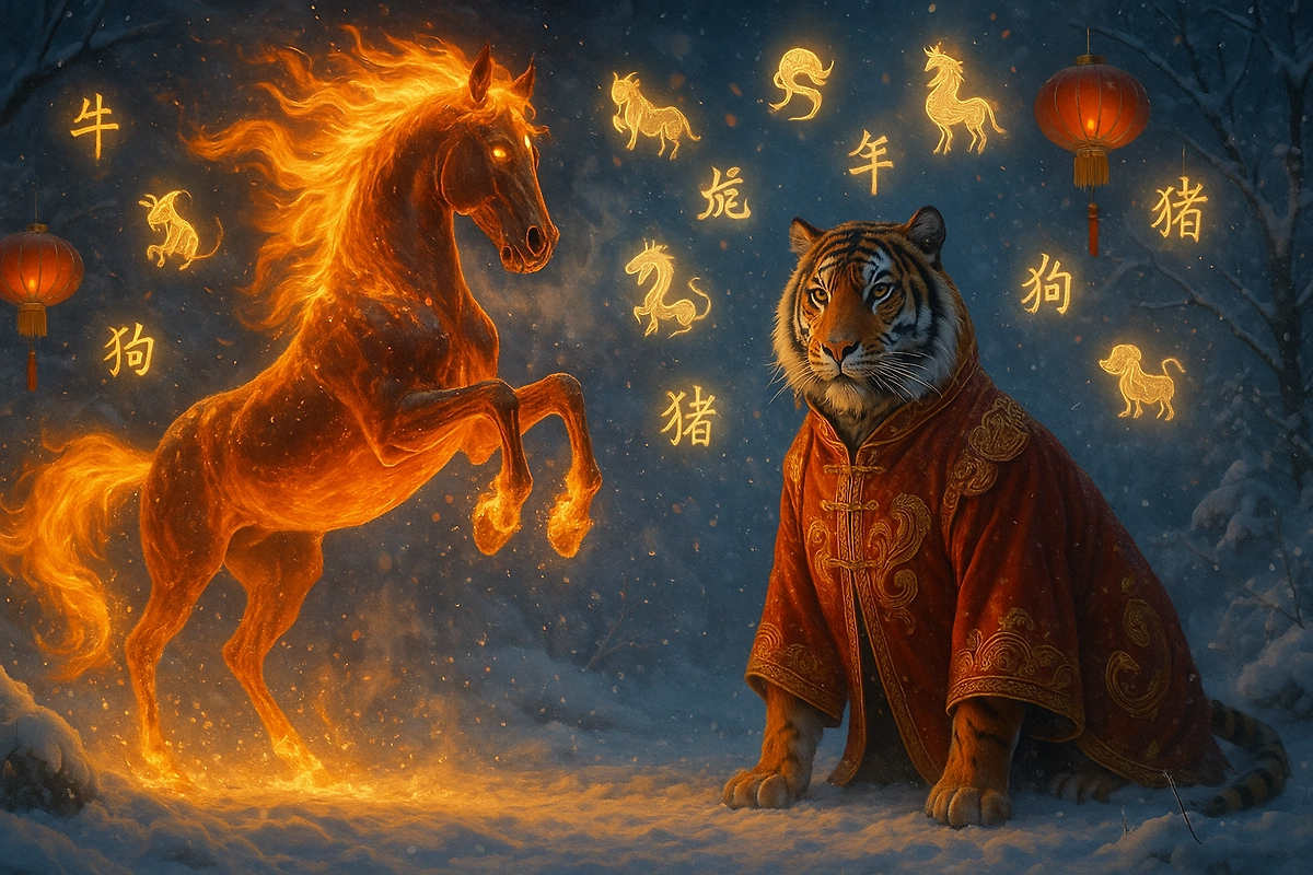 Каким животным восточного гороскопа особенно повезёт в год Лошади 2026? Фото © Chat GPT