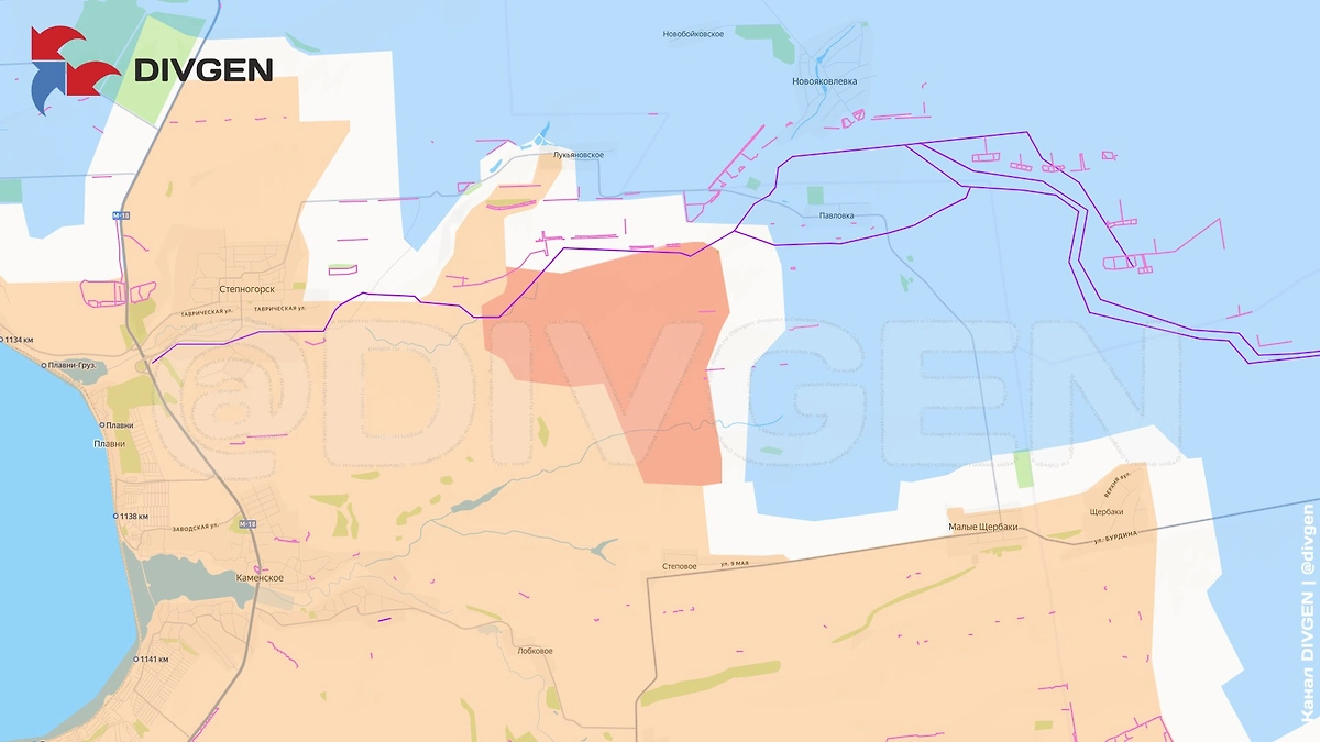 Карта СВО на 29 декабря 2025 года. ВС РФ быстро продвигаются к Павловке. Фото © Telegram / DIVGEN 🚩 Карта СВО