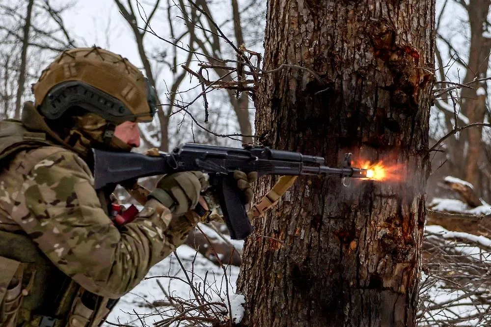 ВС России продолжают продвижение к крупному райцентру Лиман. Фото © ТАСС / Александр Река
