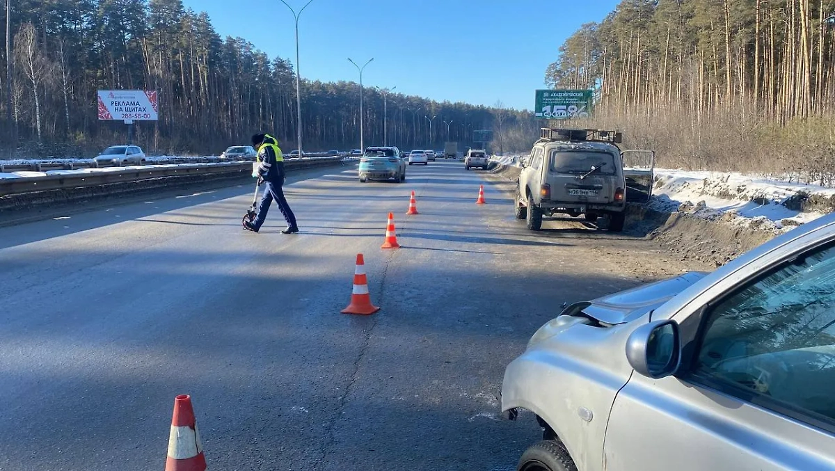 ДТП в Екатеринбурге. Фото © VK / Госавтоинспекция Свердловской области