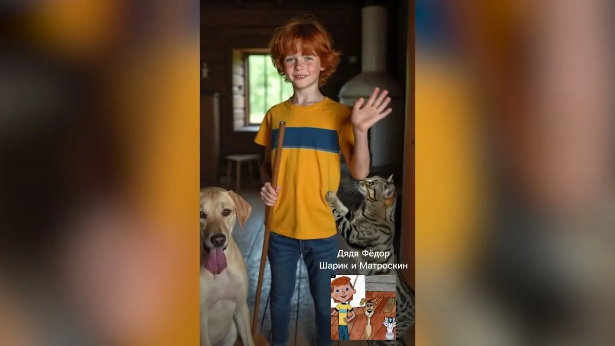 Матроскин и Шарик стали обычными котом и собакой. Фото © Instagram (признан экстремистской организацией и запрещён на территории Российской Федерации) / Lesya Guseva