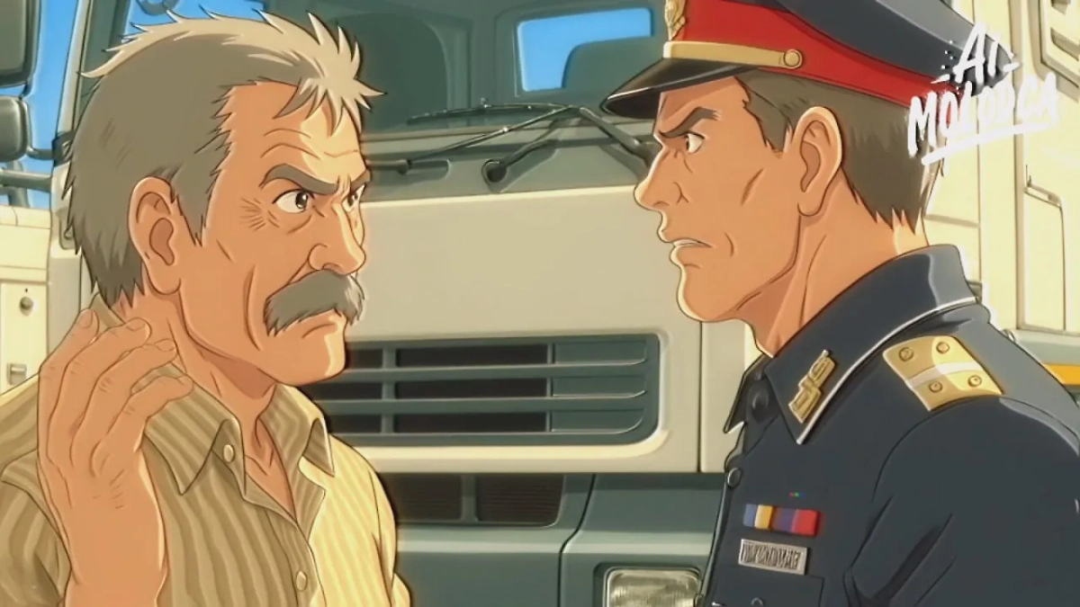 Иваныч о чём-то жарко спорит с участковым Николаем. Фото © Telegram / trends