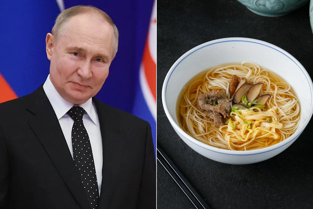 В КНДР Владимира Путина угощали традиционными корейскими блюдами.  Фото © ТАСС / Владимир Смирнов / POOL, © Instagram (признан экстремистской организацией и запрещён на территории Российской Федерации) / cafeomo