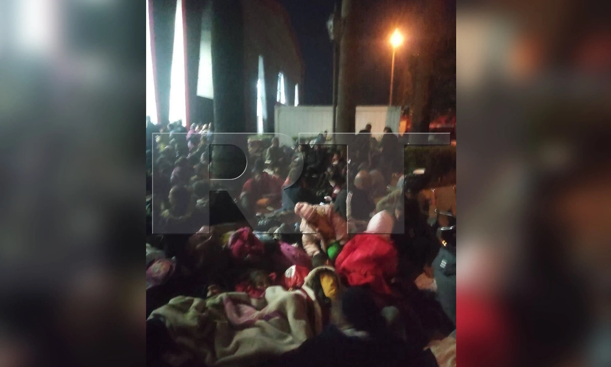 Мирные сирийцы укрылись на российской базе Хмеймим. Фото © Telegram / RT на русском