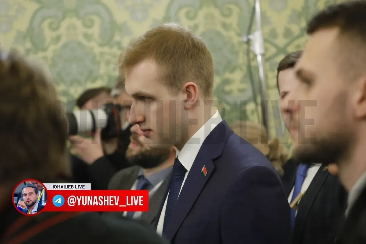 Николай Лукашенко в Кремле. Фото © Telegram / Юнашев Live