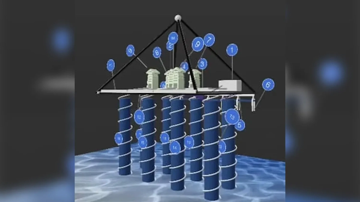 Смоделированное изображение цилиндрических структур, показанное на недавней презентации. Фото © Youtube / EXPEDITION -Nicole Ciccolo- 