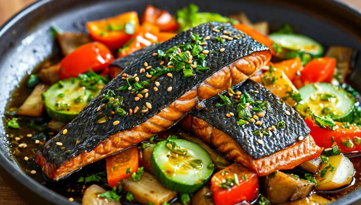 Форель в соусе терияки с овощами по-ивлевски не оставит вас равнодушными 13 апреля. Фото © «Шедеврум»