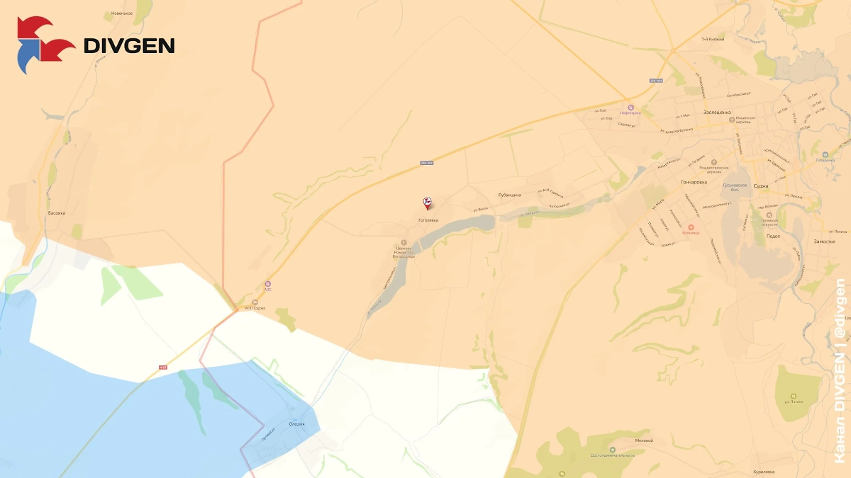 Карта СВО: Российская армия освободила Гоголевку в Курской области. Фото © Telegram / divgen