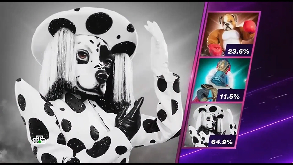 Какую маску спасли зрители в зале в голосовании в 8-й серии «Маски-6» от 30.03.2025? Фото © Ntv.ru