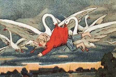 Гуси-лебеди — это нечто вроде самолётов, но у древних славян. Фото © Wikipedia / Франц Тейхель