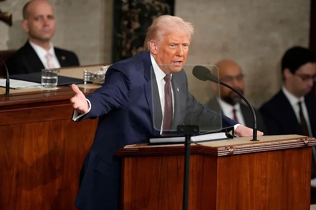 Выступление президента США Дональда Трампа в Конгрессе. Фото © ТАСС / Alex Brandon