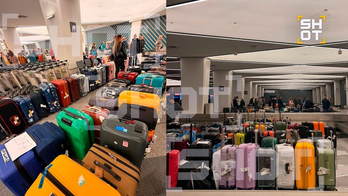 В Шереметьево задержаны и отменены 120 рейсов, люди спят на надувных матрасах. Фото © Telegram / SHOT