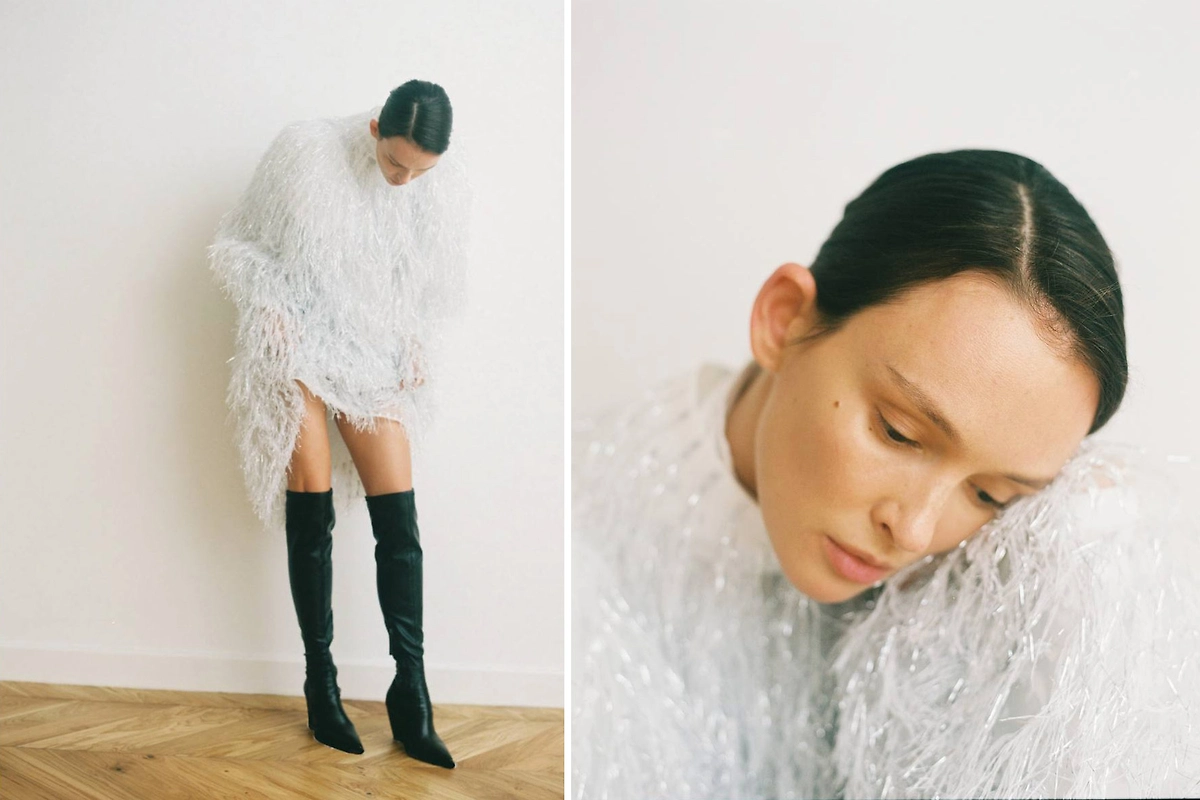 Паулина Андреева показала новую фотосессию в белом платье и ботфортах. Фото © Telegram / Paulina Andreeva / Варвара Фельдман