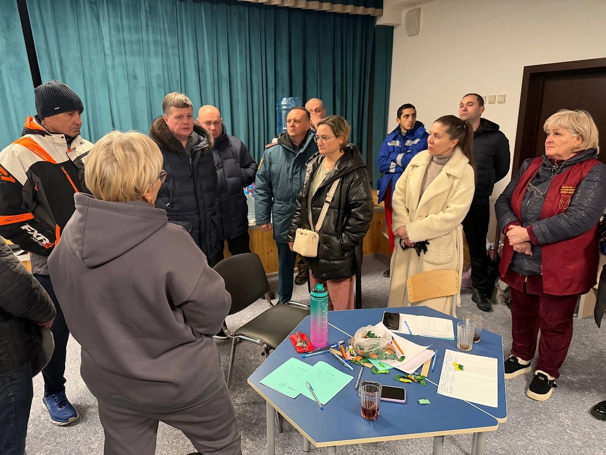 Пункт временного размещения жителей. Фото © пресс-служба главы Республики Адыгея