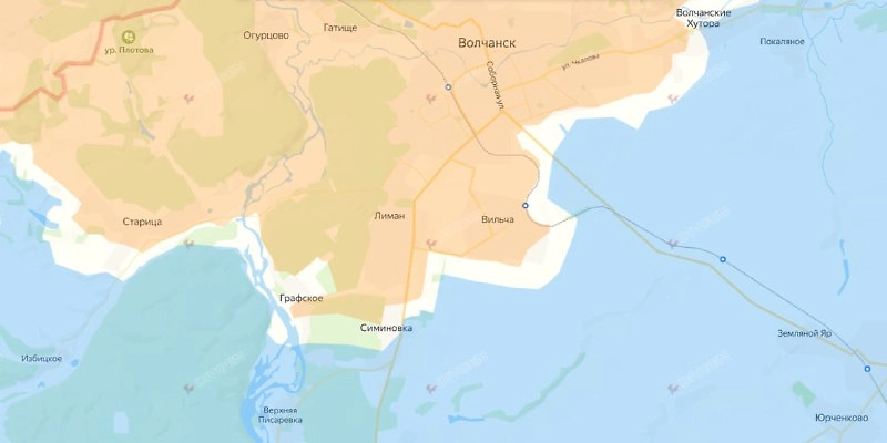 Карта СВО на 23 января 2026 года. Армия России наступает в районе Волчанска. Фото © divgen.ru