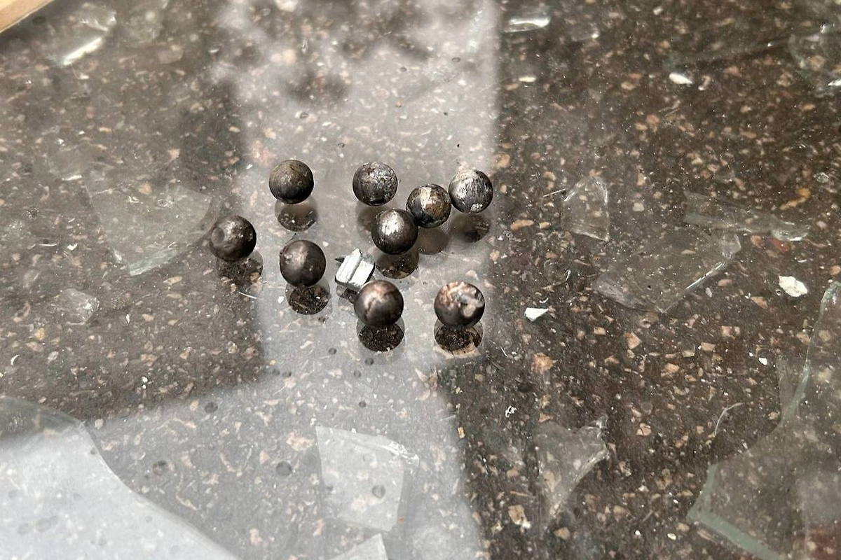 Поражающие элементы, найденные в Севастополе после атаки ВСУ. Фото © Telegram / РаZVожаев