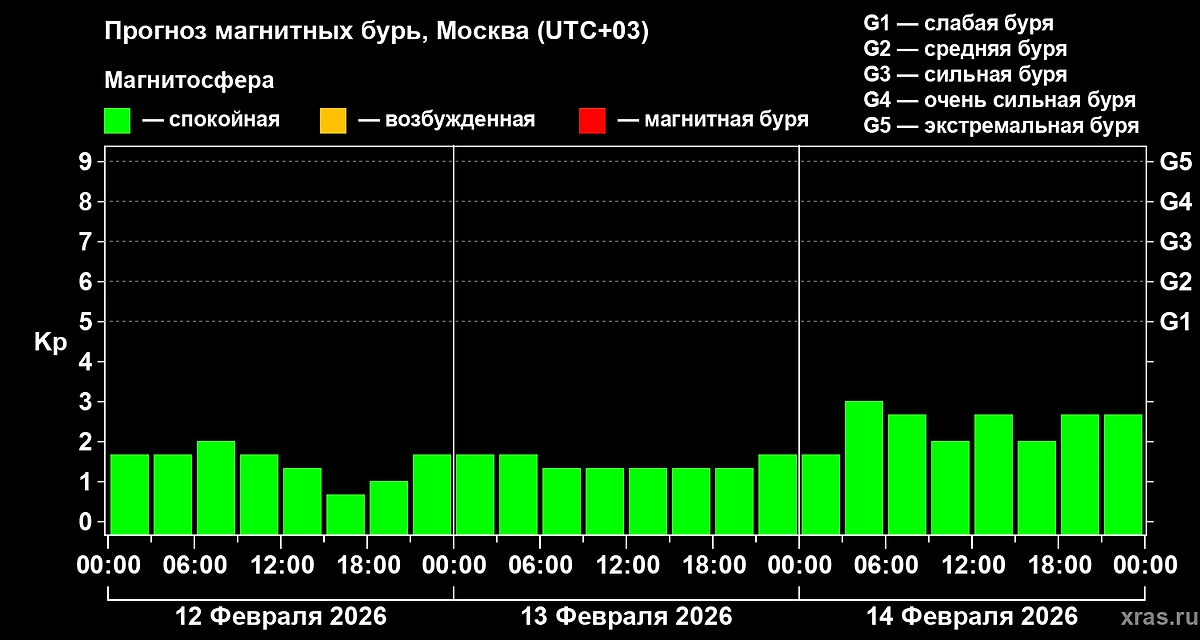 Будет ли магнитная буря сегодня? Прогноз геоштормов на 12, 13 и 14 февраля 2026 года. Фото © Лаборатория солнечной астрономии ИКИ и ИСЗФ