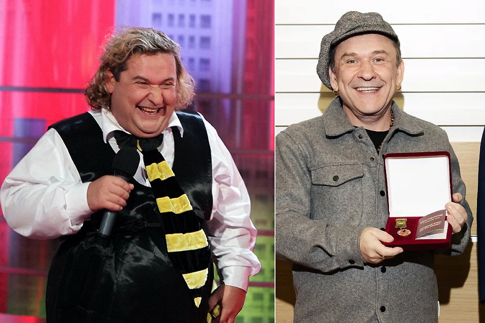 Юморист Александр Морозов сбросил порядка 40 кило. Фото © ТАСС /Юрий Самолыго, © Instagram (признан экстремистской организацией и запрещён на территории Российской Федерации) / morozov_artist