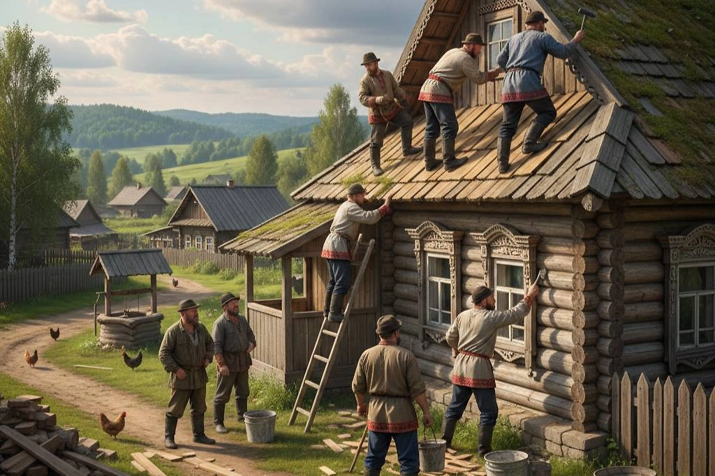 Что иностранцы замечают в русской деревне в первую очередь. Фото © Nano Banana AI