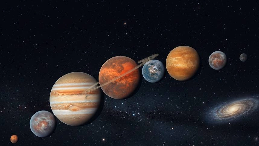 Когда будет парад планет в 2026 году, в каком порядке они выстроятся? Фото © Nano Banana AI
