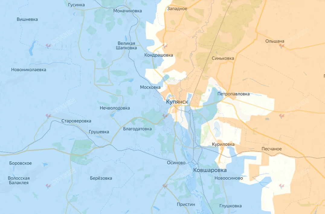 Карта СВО на 27 февраля 2026 года. ВС РФ остановили наступление ВСУ в Харьковской области. Фото © divgen